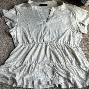 Egg Shell Ruffle Top